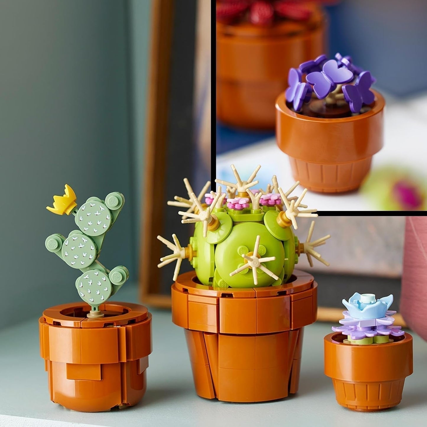 Mini plantes LEGO Icons, 9 fleurs artificielles à construire, ensemble de collection botanique pour adultes avec pot en terre cuite à construire, décoration d'intérieur, cadeau pour femmes et hommes 10329 Ensembles de construction Besuche den LEGO-Store
