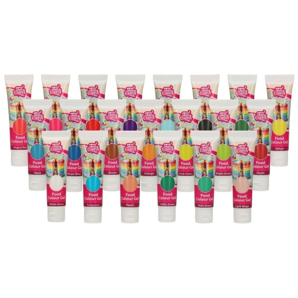 Colorant alimentaire Funcakes Vert Vif, Gel Colorant Alimentaire Hautement Concentré pour Pâte, Crème, Fondant et Massepain. Dosage facile. Une seule goutte pour créer des couleurs vibrantes. Halal. 30g.