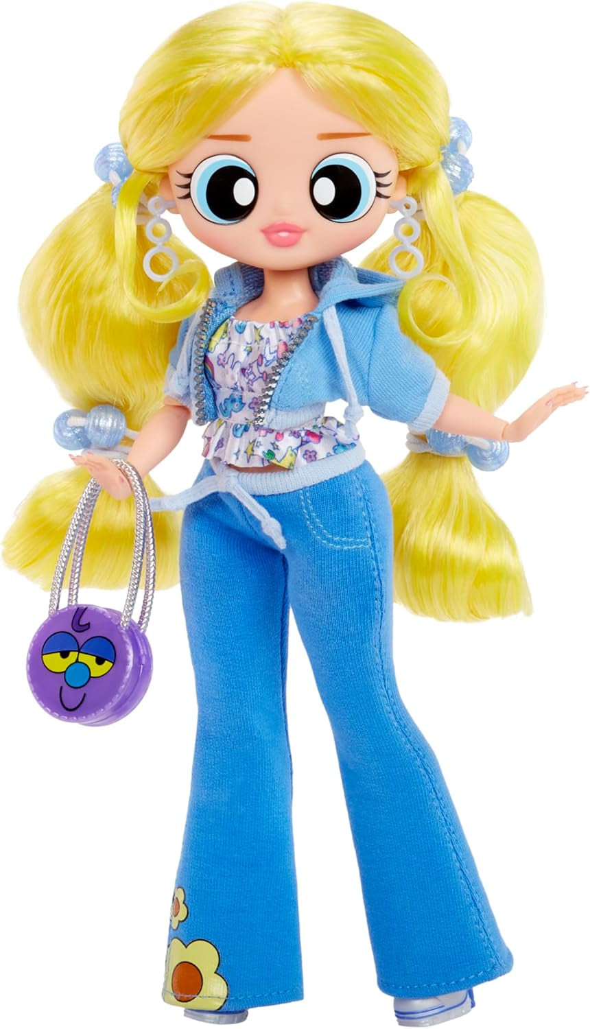 MDR. Surprendre! OMG The Powerpuff Girls Puppe - Bubbles - Enthält 1 Modepuppe, Inclus Outfit et Accessoires, 3 zum Sammeln