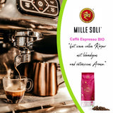 Café en grains d'espresso biologique 250 g - 100 % biologique - Torréfié en Sicile - Méthode de torréfaction artisanale vieille de plusieurs siècles - Grains d'espresso de qualité supérieure pour machines entièrement automatiques et porte-filtre
