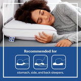 Oreiller en mousse à mémoire de forme Sealy Essentials Standard Blanc 2 pièces Naty Shop Oreillers standard