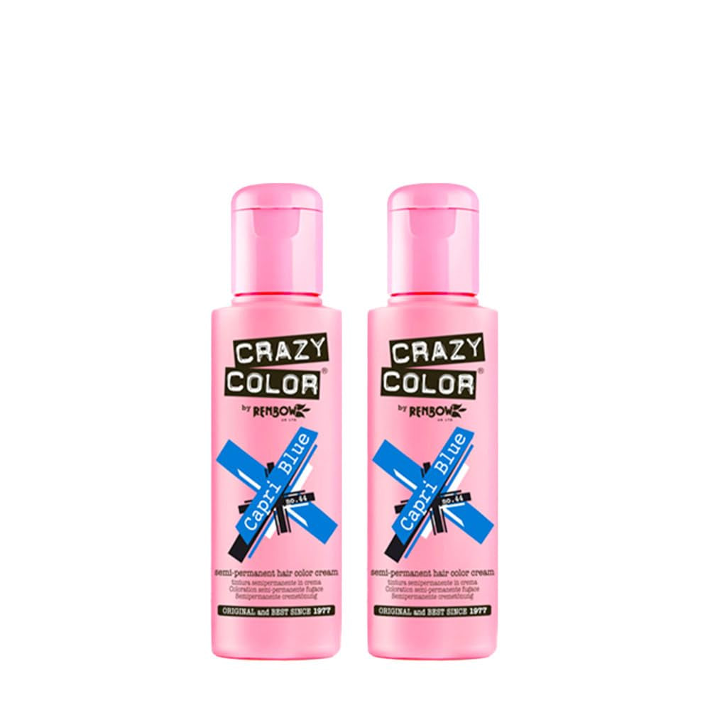 Crème colorante semi-permanente UV GO TOXIC, 100 ml (1 paquet) Naty Shop Teinture capillaire bleue 100 ml (1 paquet)