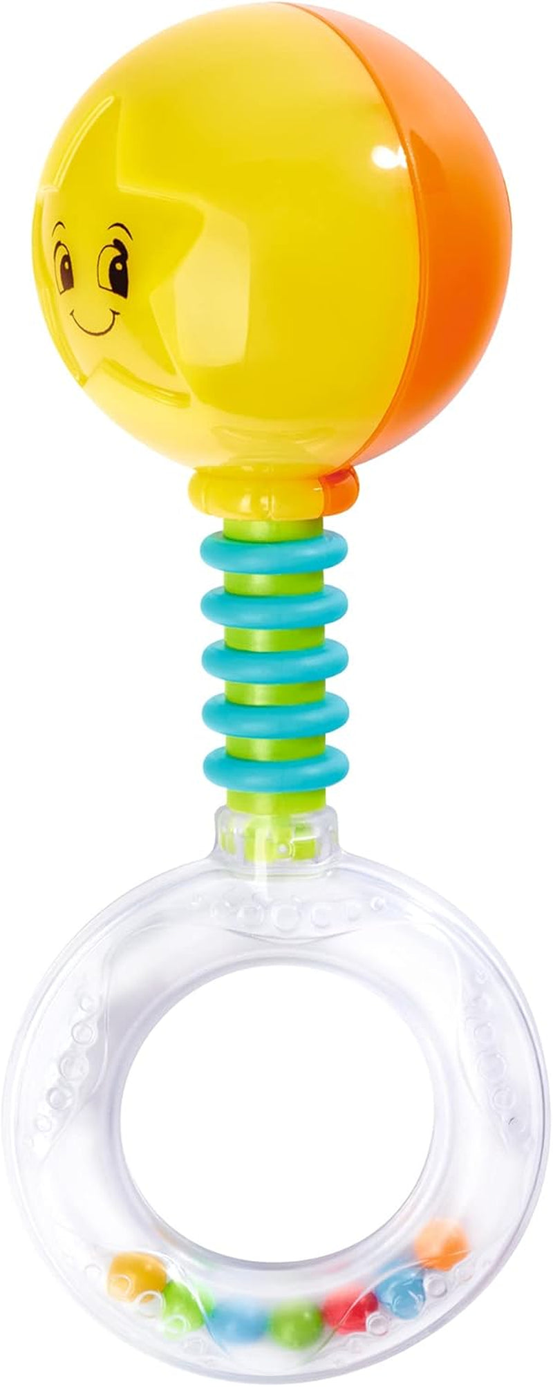 Simba 104010060 - Hochet ABC lumineux, s'allume lorsqu'on le secoue, 14cm, jouet pour bébé, hochet pour bébé, premier équipement, à partir de 3 mois, jaune Jucarii Bebe Naty Shop