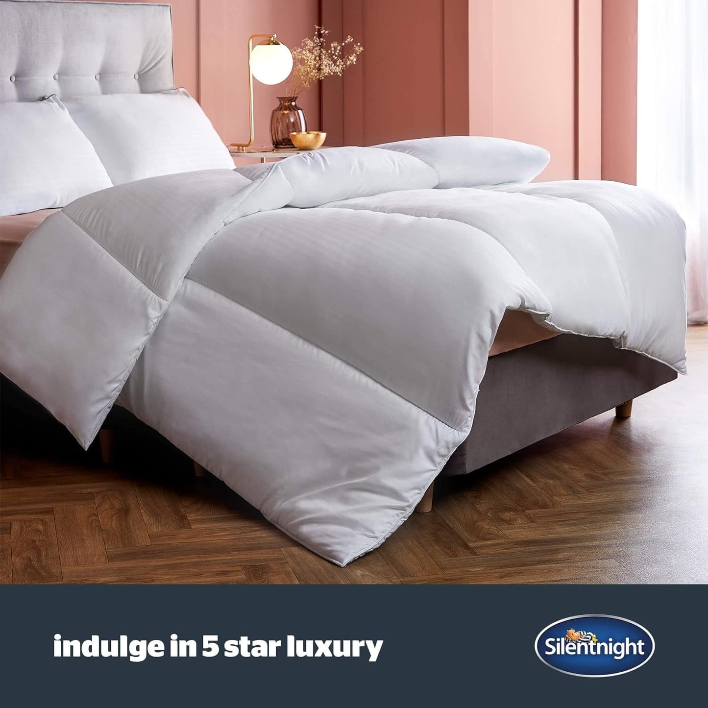 Couette Silentnight Hotel Collection pour lit double, 13,5 TOG, blanc, microfibre, blanc, lit simple 135 X 200Cm Couettes et couettes Naty Shop