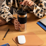 Bodum K11067-01 Travel Press Cafetière noire en acier inoxydable avec couvercle de rechange 350 ml