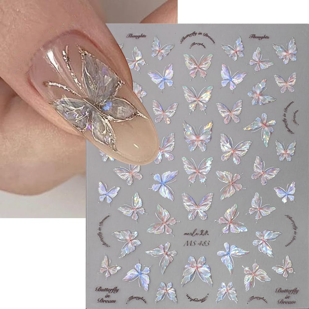 Autocollants pour ongles Aurora Shell, autocollants pour ongles, autocollants pour ongles, autocollants pour ongles Rosa Laser, autocollants pour ongles pour femmes, design de ongles, accessoires pour ongles, Nail Art