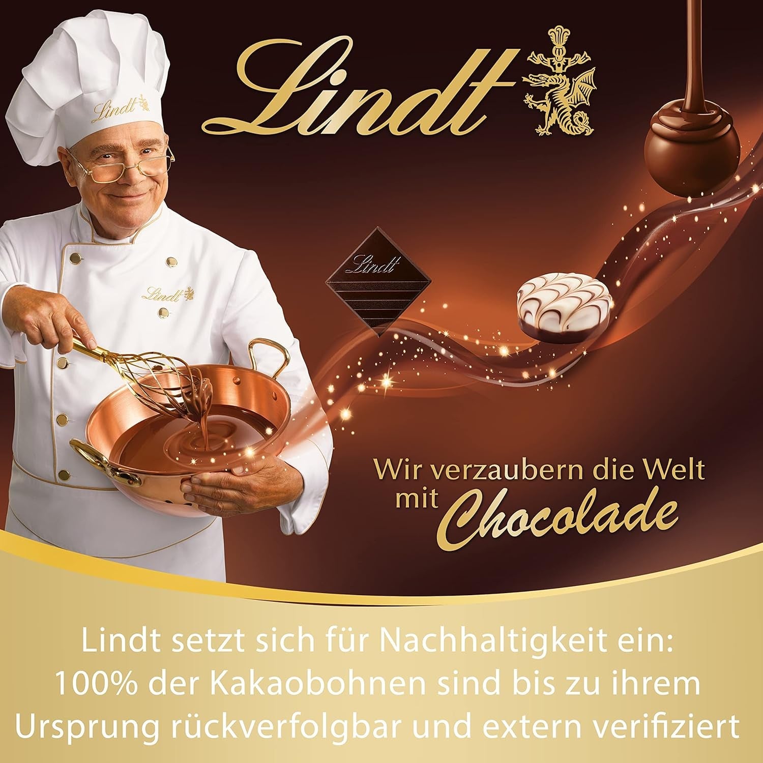 Boules de chocolat LINDOR au caramel salé | env. 80 boules de chocolat au lait fourrées au caramel salé | Pack Vrac & Boules de Chocolat Marc de Champagne | 700g