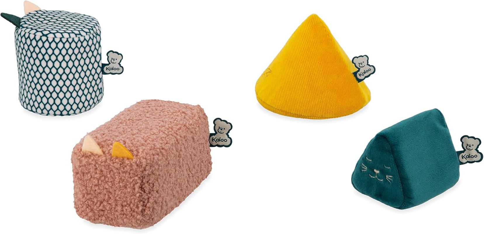 KALOO - Stimuli - 4 formes évolutives avec sons - Produits pour enfants - Jeu d'empilage - Compétences d'audition et de préhension - Dès la naissance, K227002 Jouets bébé Naty Shop