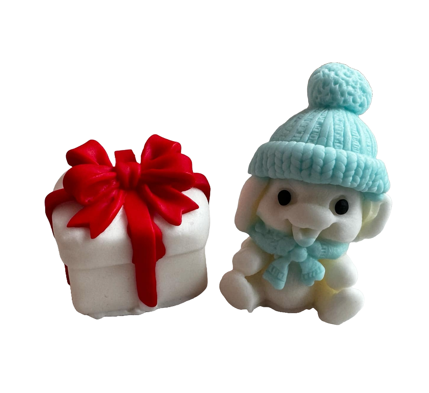 Lot de 2 décorations comestibles en pâte à sucre, Émotion de cadeaux, garçons Décorations en Pâte à Sucre Naty Shop