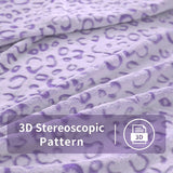 Plaid polaire flanelle FY FIBER HOUSE, couverture microfibre imprimé guépard 3D, 228 X 274 cm, violet Couettes et couettes Naty Shop