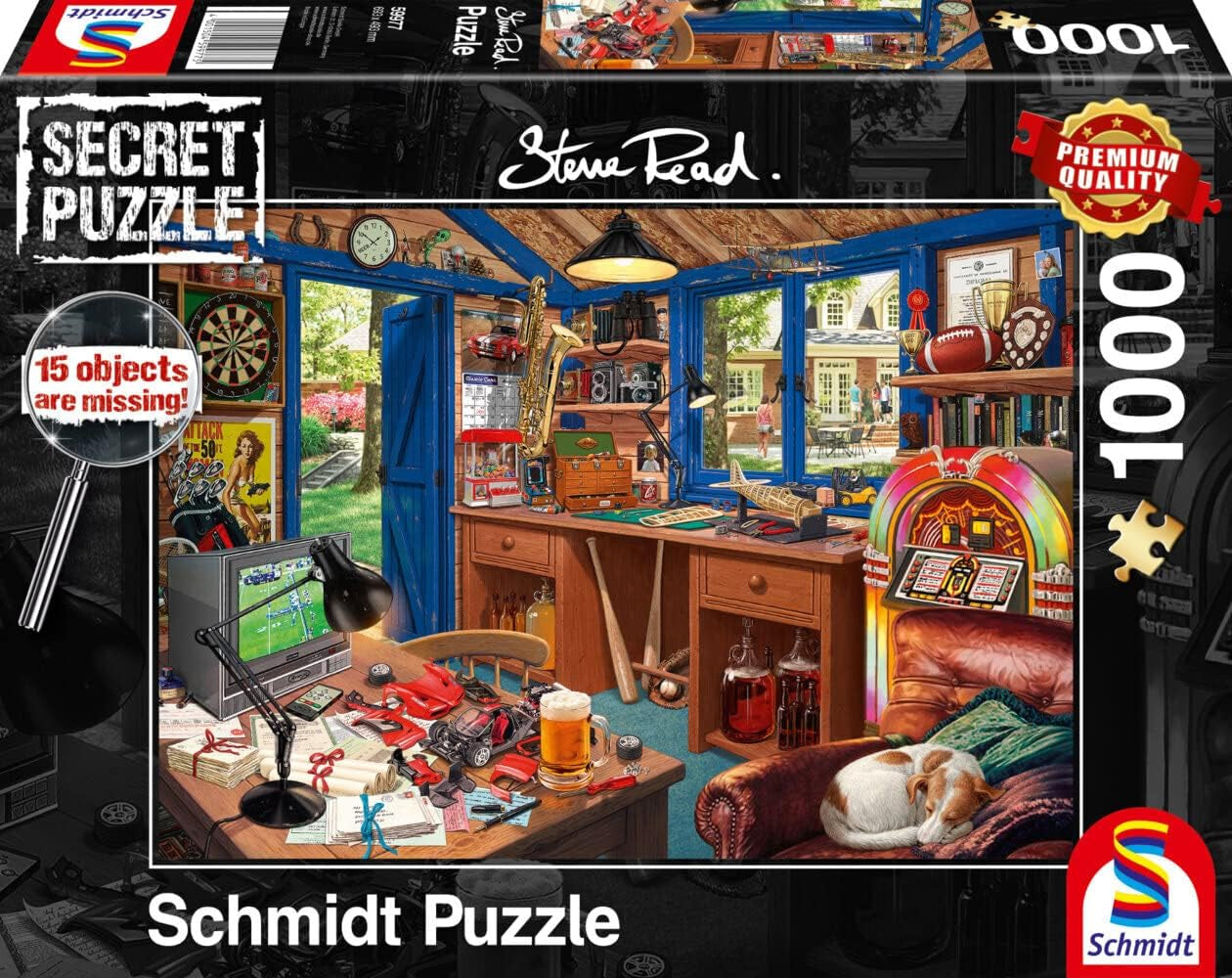 Schmidt Spiele 59977 Puzzle secret Atelier du père Puzzle 1000 pièces Naty Shop Titre par défaut