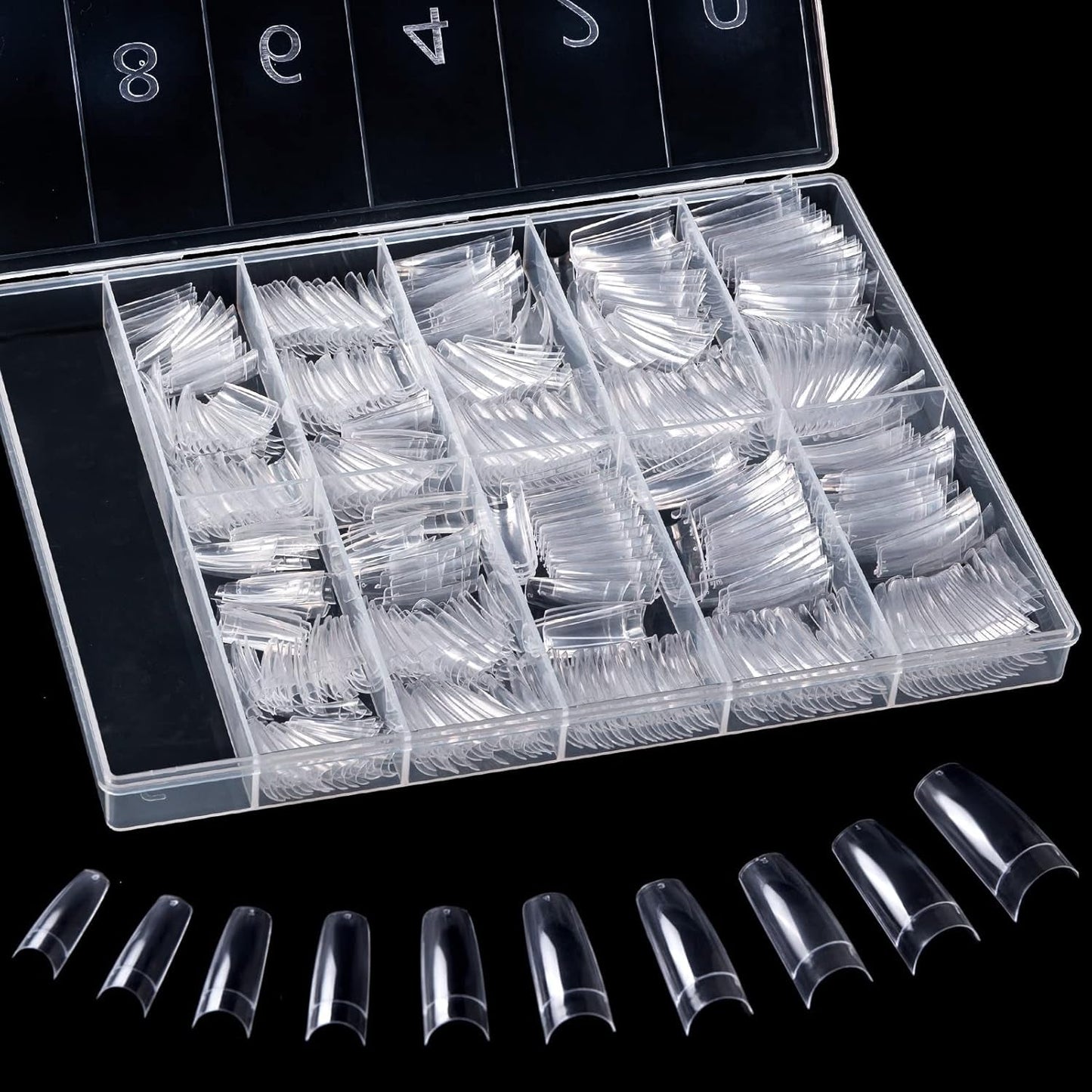 Faux ongles artificiels naturels, 500 pièces, pointes de cercueil pour femmes et filles