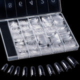 Faux ongles artificiels naturels, 500 pièces, pointes de cercueil pour femmes et filles