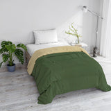Couette d'hiver basique, unie et doublée, vert foncé/crème, 200X245Cm Couettes et couettes Naty Shop Vert foncé/crème 200X245Cm