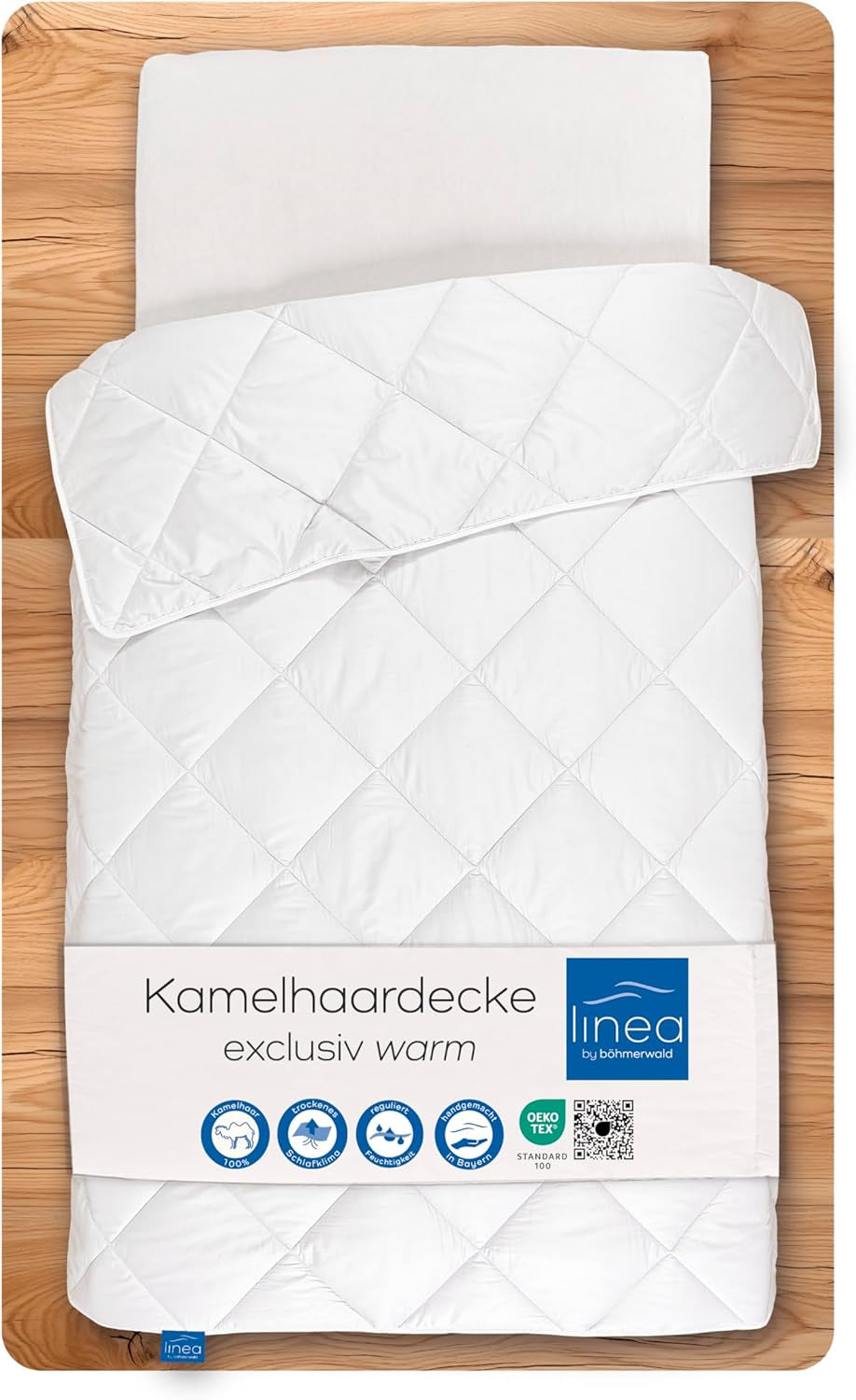 Böhmerwald Couette exclusive, camel, blanc, 135 X 200 Cm Couettes et quilts Naty Shop 135 X 200 Cm