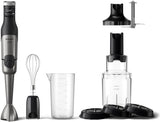 Philips 5000-Serie Stabmixer - 1200W Leistung. Technologie Promix. Led Geschwindigkeitsanzeiger. Stufenlose Geschwindigkeitseinstellung. Conception compacte. Leicht Zu Reinigen. Schwarz (HR2681/00) Kitchen Naty Shop + Schneebesen, Spiralizer, XL-Zerkleinerer