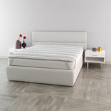 Italian Literie Surmatelas élégant, Blanc, Couettes et Couettes Doubles Naty Shop 160X195