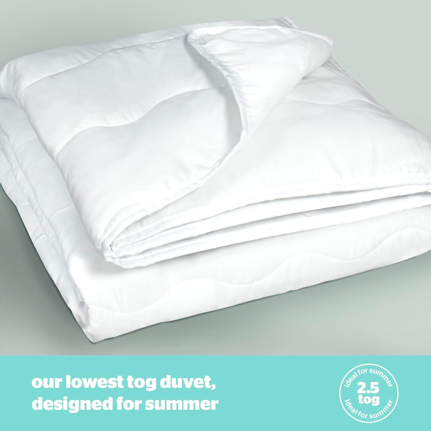 Silentnight Summer Breeze Couette pour lit simple 2,5 Tog Couette d'été légère idéale pour les nuits chaudes et les chambres chaudes Hypoallergénique et lavable en machine Lit simple 200 x 135 cm Quilts & Quilts Naty Shop