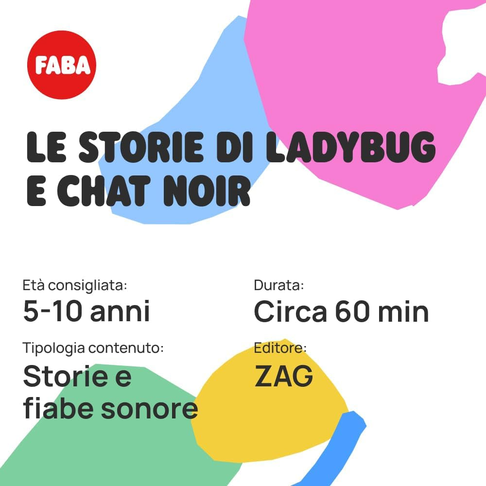 Figurine sonore - Contes de Coccinelle et Chat Noir - Histoires sonores et contes de fées, garçons et filles 4-6+, version italienne Jouets pour bébés Naty Shop