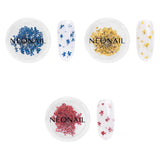 NÉONAIL Nail Art Flowers Set - Trockenblumen - Getrocknete Blumen - Nageldesign Zubehör - Nageldekorationen - Getrocknete Blüten - Décoration d'ongles - Gelnägel Zubehör - 3 Farben - Rosa, Lila, Orange