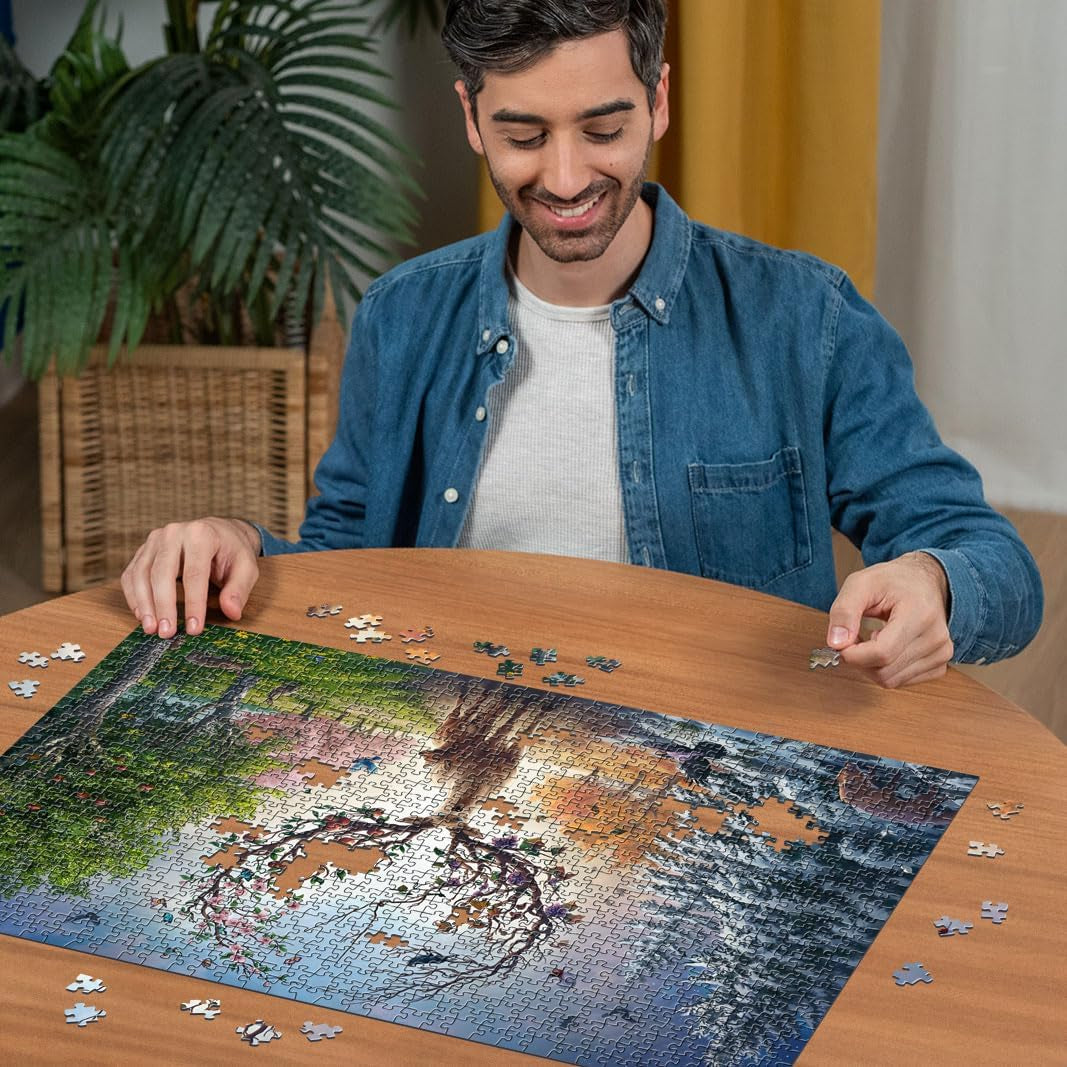 Ravensburger Puzzle 12001088 - Le cerf magique et les quatre saisons - Puzzle 1000 pièces pour adultes à partir de 14 ans Puzzle Naty Shop
