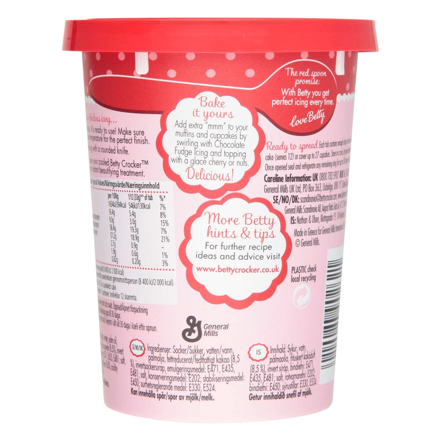 Betty Crocker, Glaçage pour gâteau au chocolat et caramel, 400 grammes Glaçages et Décor Naty Shop