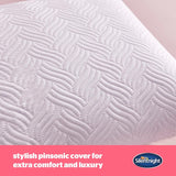 Oreiller Silentnight Ultimate – Oreiller de lit doux et de soutien avec housse matelassée de luxe Pinsonic Soft Touch, lavable en machine et hypoallergénique pour dormeurs sur le dos et sur le côté, 1 oreiller standard Naty Shop