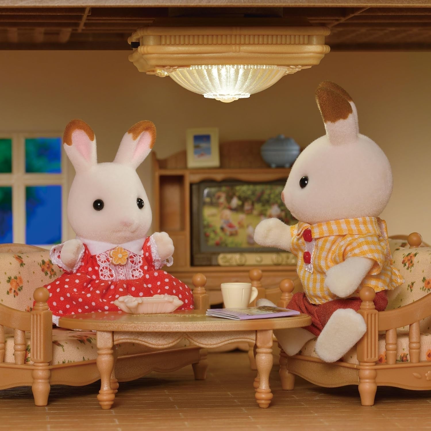 Sylvanian Families 5528 Plafonnier - Meubles de maison de poupée Marron Naty Shop Dolls