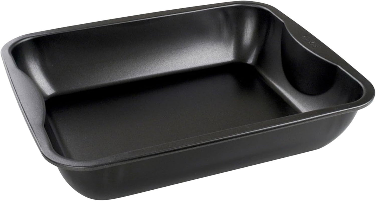 Zenker Xxl-Brat- Und Auslaufform (40 X 8 X 34 Cm) CUISSON SPÉCIALE, Rechteckige Ofenform Mit Antihaftbeschichtung, Backblech Für Krosse Braten & Saftige Aufläufe (Farbe: Schwarz), Menge: 1 Stück Moules et plateaux pour la cuisson Naty Shop