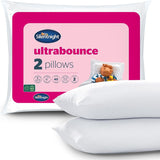Oreiller Silentnight Ultrabounce, blanc, microfibre, blanc, paquet de 2 oreillers standard Naty Shop, paquet de 2