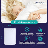 Lot de 2 oreillers pour soutenir la nuque 40X60-13Cm - Oreiller de couchage ergonomique pour la nuque et les épaules, certifié Oeko-Tex Oreillers orthopédiques cervicaux Naty Shop