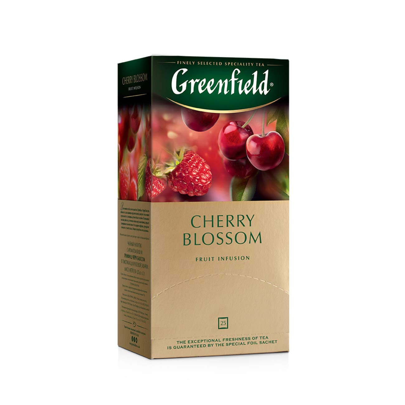Greenfield Cherry Blossom, Hibiscus, Rose musquée, Pomme, Framboise, Mûre, Sachets de thé (2G X 25), 50G