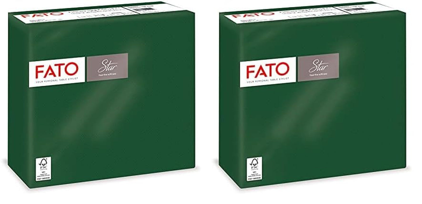 - Mouchoirs en papier jetables douceur et douceur, paquet de 40 mouchoirs taille 38 x 38, 4 plis, 2 épaisseurs, vert forêt, papier 100 % pure cellulose certifié Fsc (paquet de 2)