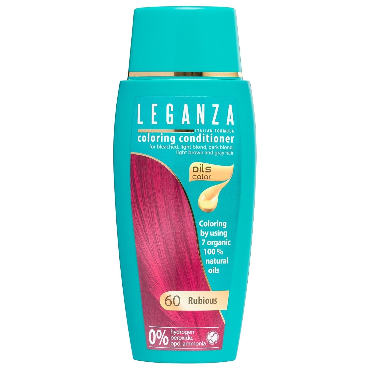 Leganza Baume Naturel Teinture Capillaire Couleur 71 Café Latte | Teinture capillaire sans ammoniaque | Enrichi de 7 huiles naturelles | 150 ml de teinture capillaire Naty Shop 60 Rubious