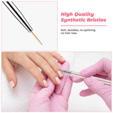 5 pièces Nail Art Pinsel Set Dotting Tool Nailart Pinsel Nageldesign Double End Dotting Pen Strass Professional Acryl Feinmalerei Nail Art Design