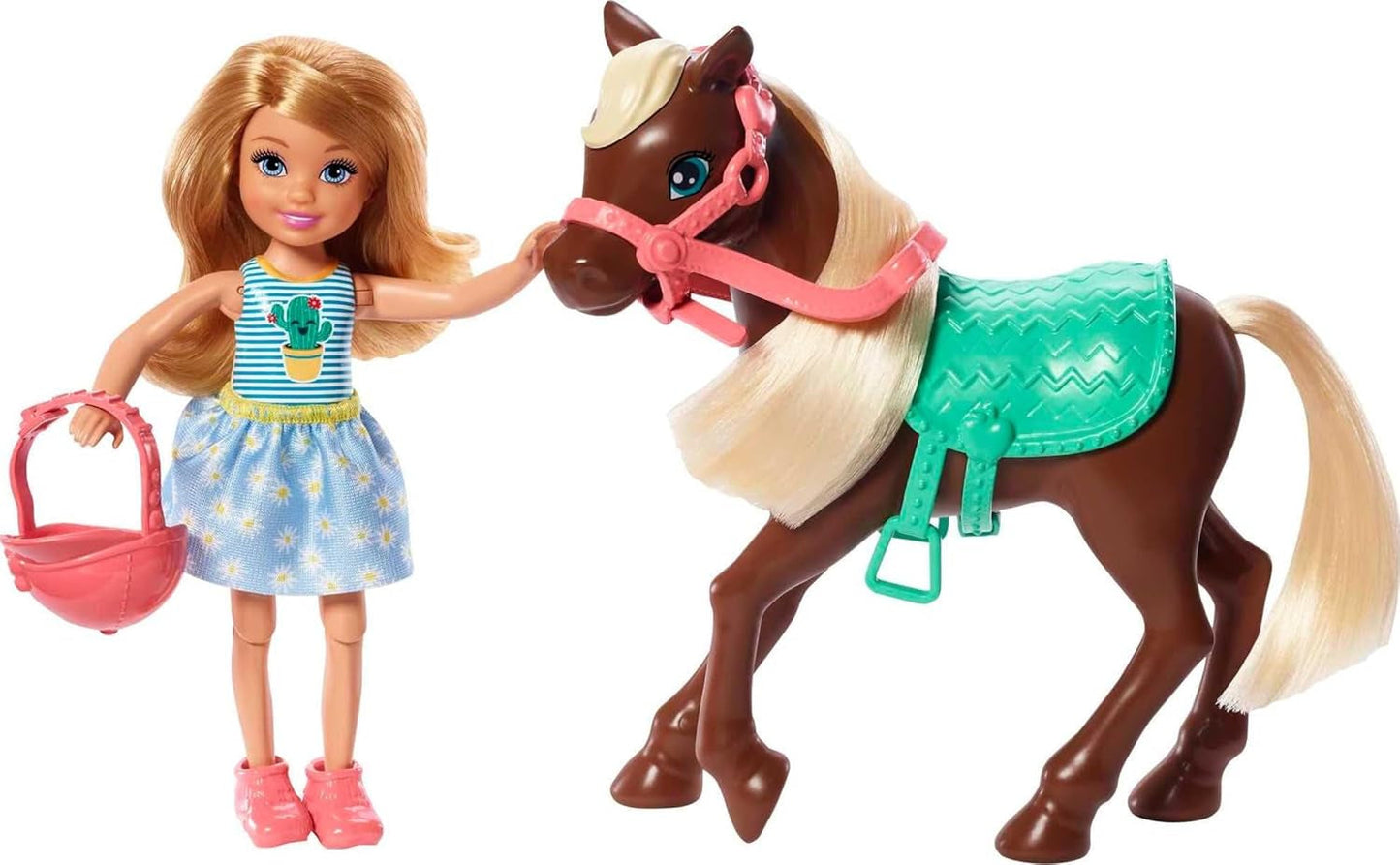 Barbie GHV78 - Coffret Club Chelsea avec poupée et cheval, env. Blonde 15 cm avec vêtements et accessoires jouet cadeau pour enfants de 3 à 7 ans