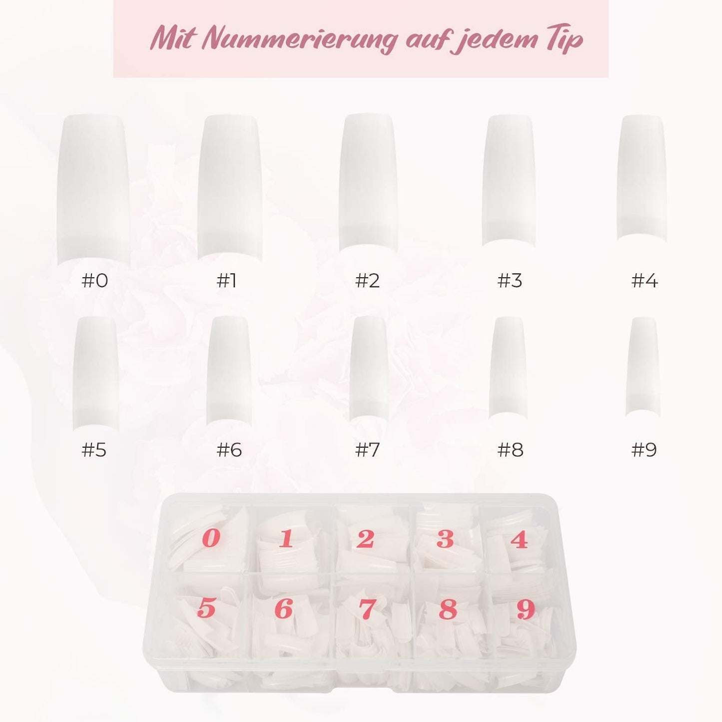 ® Ongles artificiels à coller 500 pièces Faux ongles - Ongles en gel stables - Ongles de qualité studio (couleur naturelle)