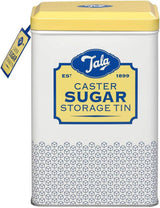 Tala Originals Boîte de rangement en métal au design rétro jaune et crème peut contenir un sac entier de sucre en poudre