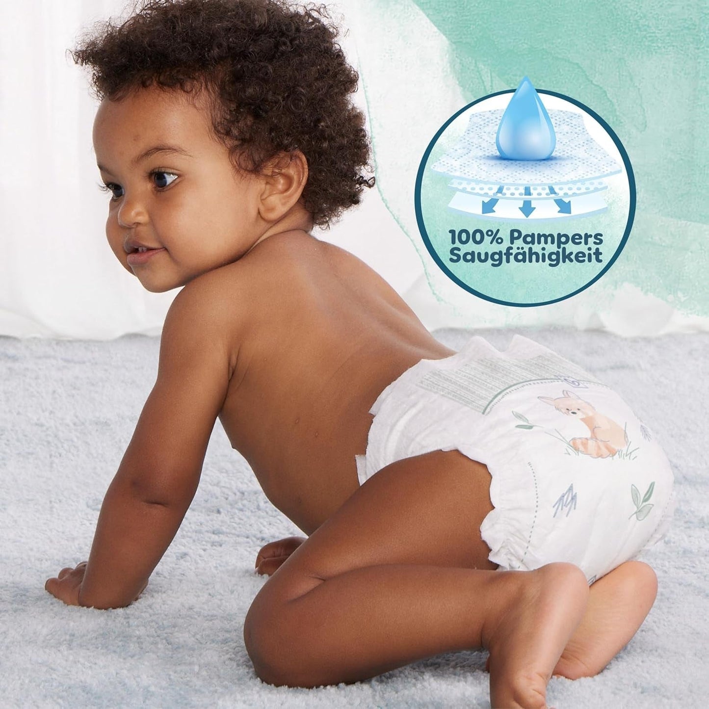 Couches Pampers Harmony taille 2, 204 couches, 4kg-8kg, protection douce de la peau avec protection 100% Pampers