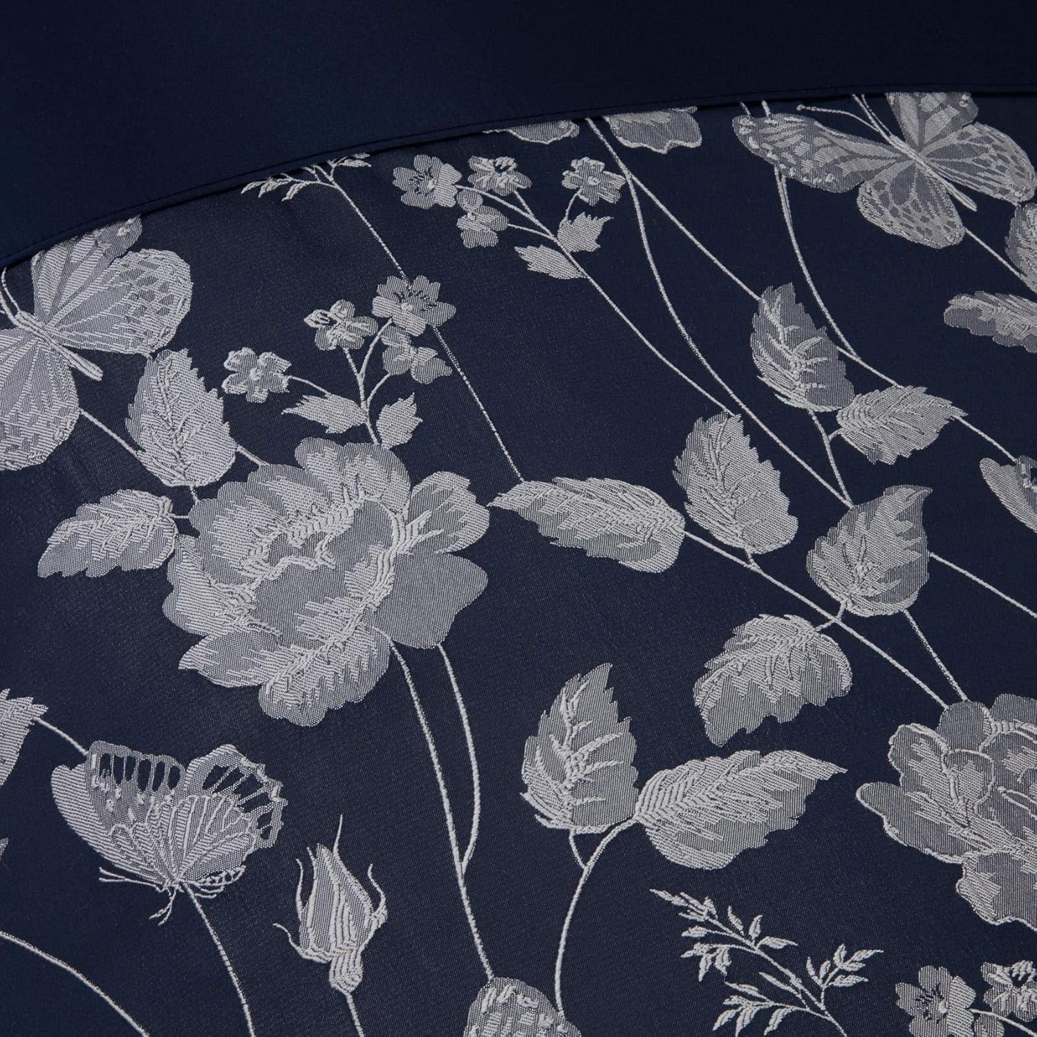 Couette Butterfly Meadow pour lit Super King Size, 100% Polyester, Couettes et Quilts Bleu Marine Naty Shop