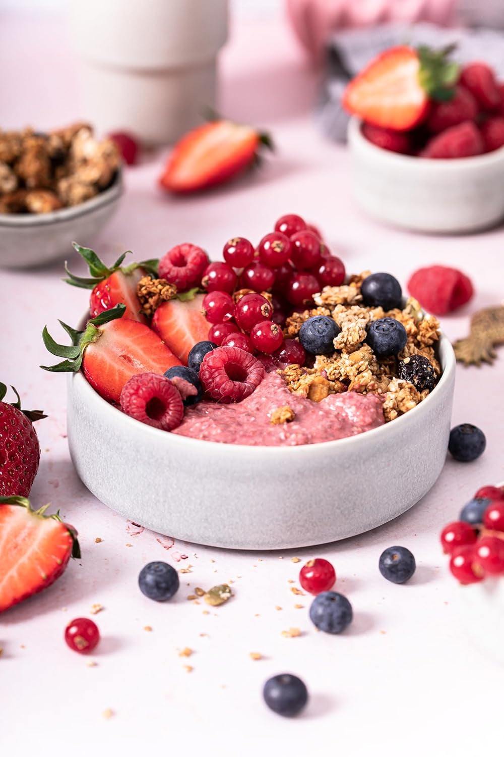 RUF Smoothie Bowl Berry Bunch Oats Breakfast Snack avec baies et graines de chia, rapide et facile à préparer, végétalien, 1 sachet x 50 g (paquet de 3)