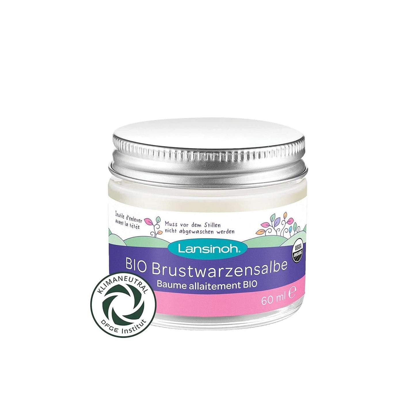 Lansinoh BIO Brustwarzensalbe, 60 Ml - Natürliche Pflege Empfindlicher Brustwarzen Und Trockener Haut - Klimaneutral Accessoires Alimentation et Allaitement Baby Naty Shop