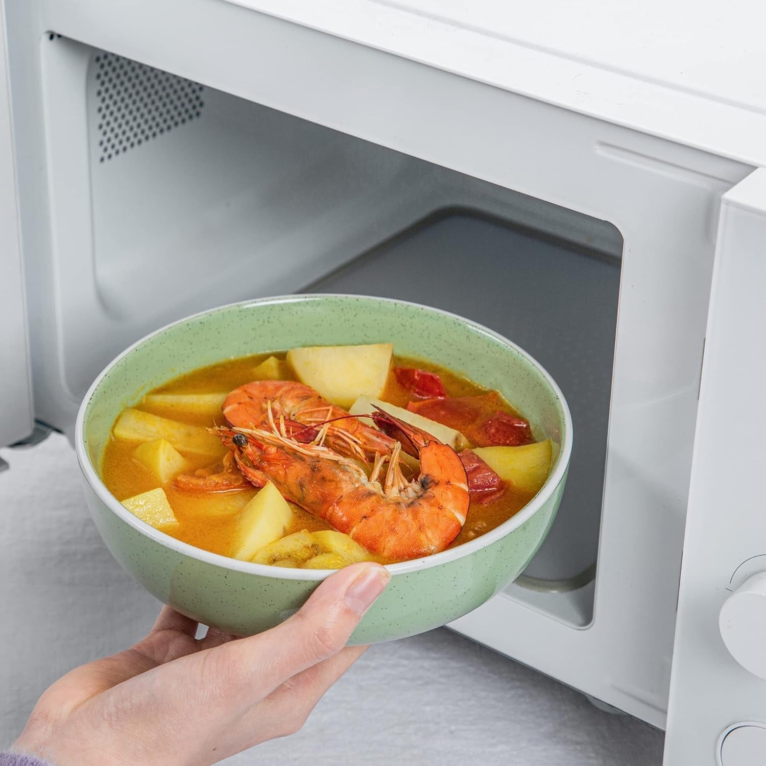 vancasso SESAM Serie Steingut Geschirrset für 12 Personen, 48 teiliges Kombiservice – Tafelservice mit Speisetellern, Desserttellern, Müslischalen und Kaffeetassen, Design scandinave