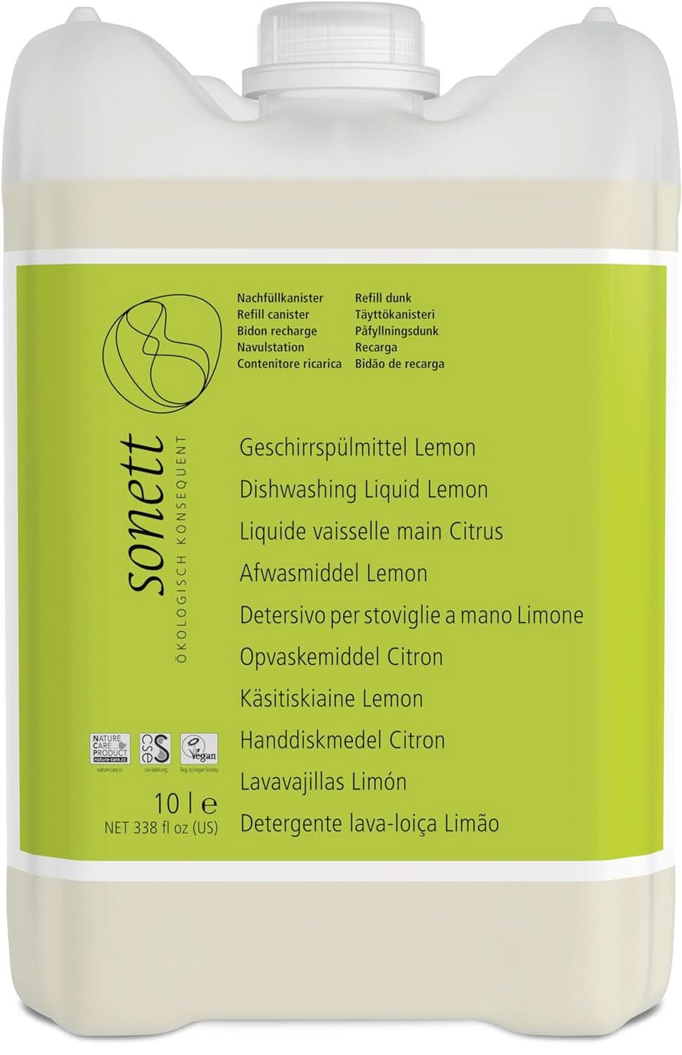 Liquide vaisselle Sonett Citron Détergents de Cuisine Naty Shop