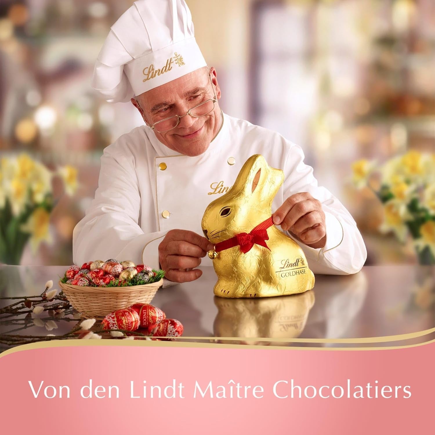 Oeufs Lindt Nougat Edition Fleur 90g | Nougat aux noisettes au chocolat au lait fin | Oeufs de Pâques de conception de printemps | Chocolat de Pâques | Oeufs en chocolat | Cadeau de chocolat | Idée cadeau
