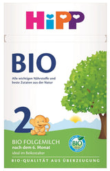 HiPP 2 Lait de suite Bio (4 x 600g), dès 6 mois, avec Oméga-3 (DHA, ALA), calcium et amidon bio facile à préparer, de la meilleure qualité bio