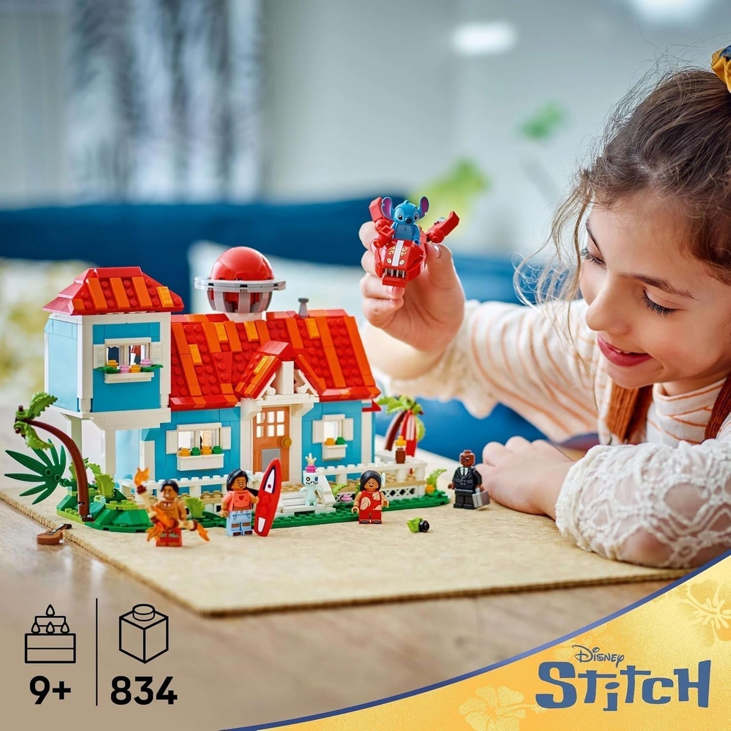 LEGO Ç€ Disney Beach House de "Lilo et Stitch" - Jouet à construire avec 6 pièces, observatoire, vaisseau spatial et 5 figurines - cadeau d'anniversaire pour filles et garçons de 9 ans et plus et fans 43268 Besuche den LEGO-Store sets de construction