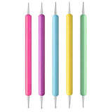5 pièces Dotting Pen Set, Nagelpunkt-Stift, Dotting Pen Punktierung Stift Marbleizing Werkzeug Nagellack Maniküre Dot Nail Art Set, Marmorier-Werkzeug-Set, Punkte, Nagelkunst, Nagel Nail Werkzeug Set