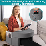 Oreiller de lecture pour lit et canapé, oreiller de jeu, oreiller pour ordinateur portable, oreiller de jeu avec accoudoirs et poche latérale, pour adultes jouant, lisant, regardant la télévision, jouant sur le canapé