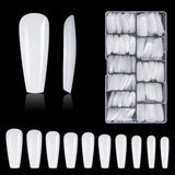 Types d'ongles, 500 pièces de faux ongles artificiels en acrylique avec boîte de rangement pour salons de manucure et bricolage à domicile, 10 tailles